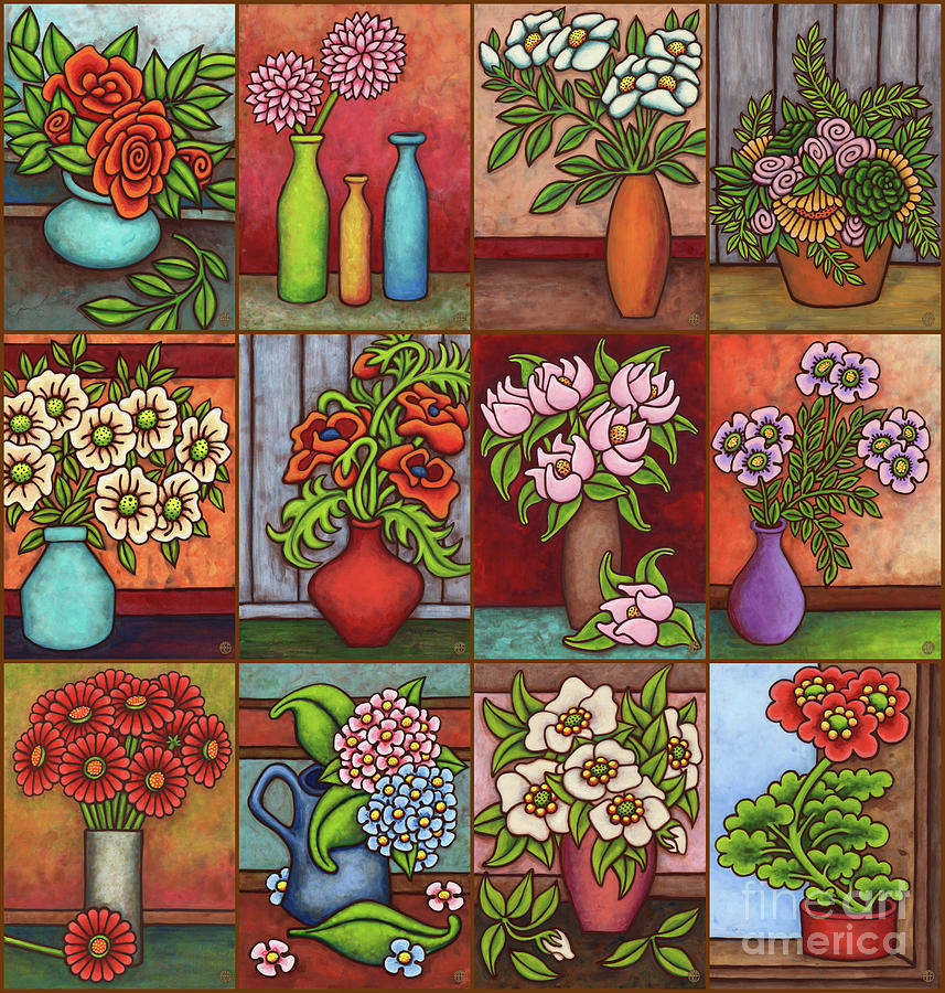 The Floravased Collection 2 Painting by Amy E Fraser