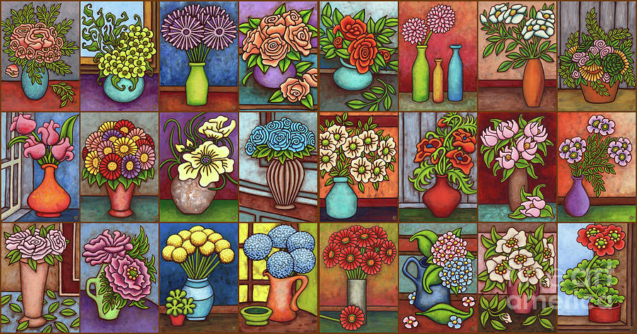 The Floravased Collection 3 Painting by Amy E Fraser