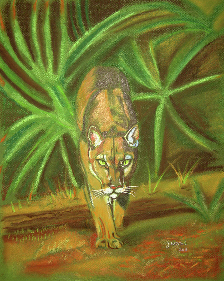 Animal Pastel - The Florida Panther by John Keaton