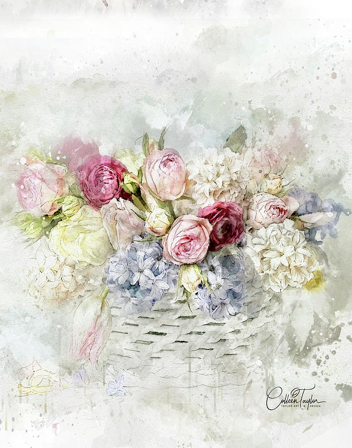 The Flower Basket Mixed Media by Colleen Taylor