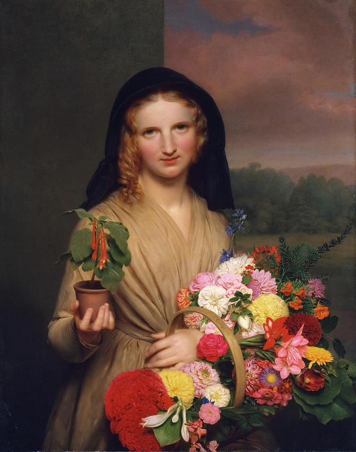 The Flower Girl 1846 Painting by Charles Cromwell Ingham