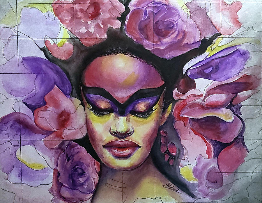 The Flower Girl Painting by Alphonso Edwards II