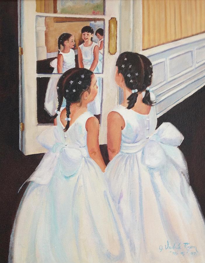 The Flower Girls Painting by Judy Rixom
