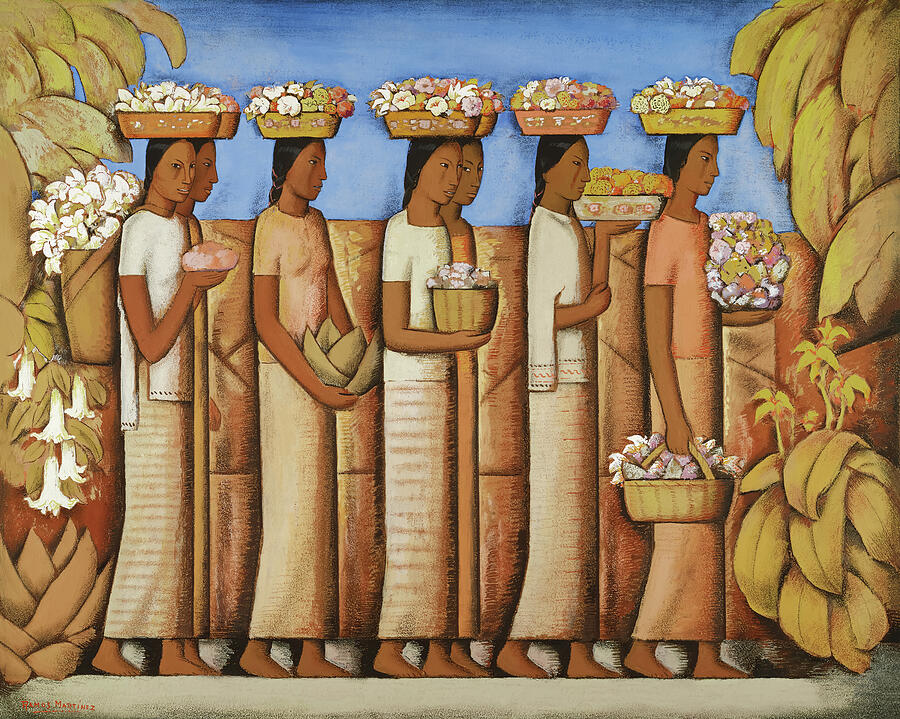 The Flower Sellers Painting