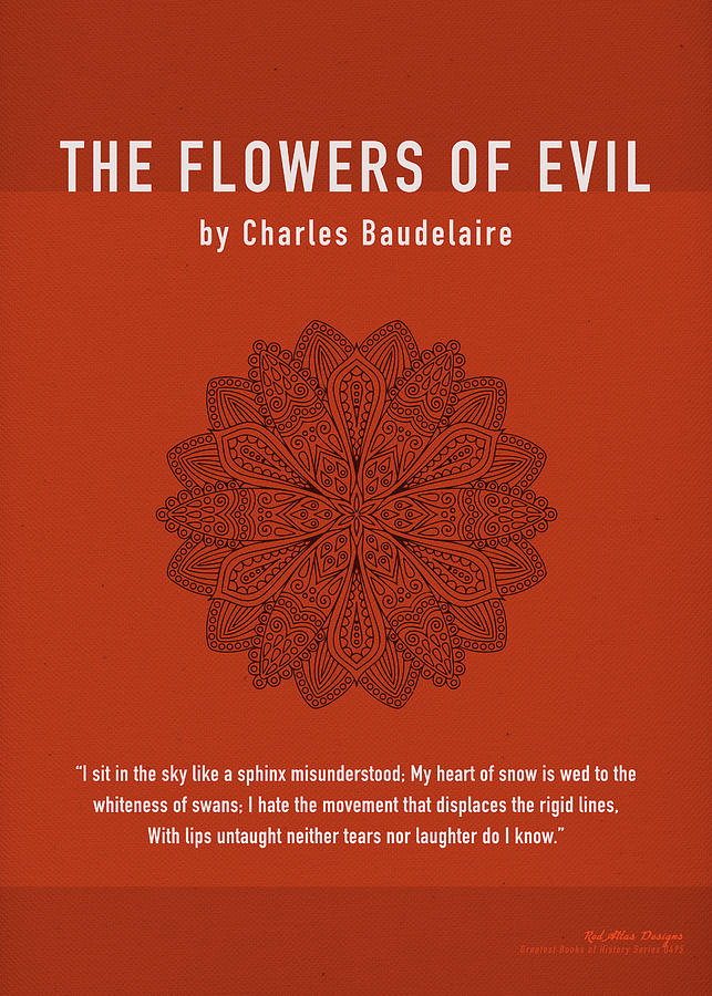 Book Mixed Media - The Flowers of Evil by Charles Baudelaire Greatest Book Series 095 by Design Turnpike