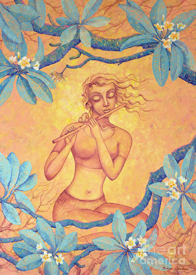The flute Painting by Yuliya Glavnaya
