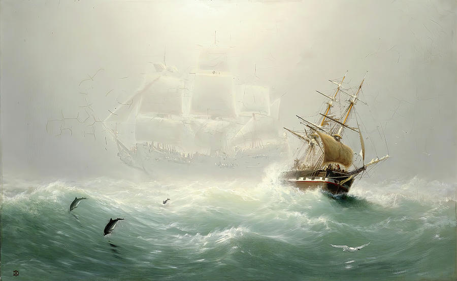 The Flying Dutchman - 1860s Painting by Eric Glaser