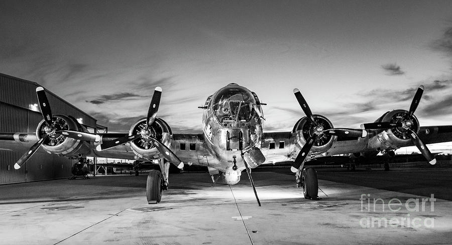 Vintage Photograph - The Flying Fortress of WWII by Jim Chamberlain