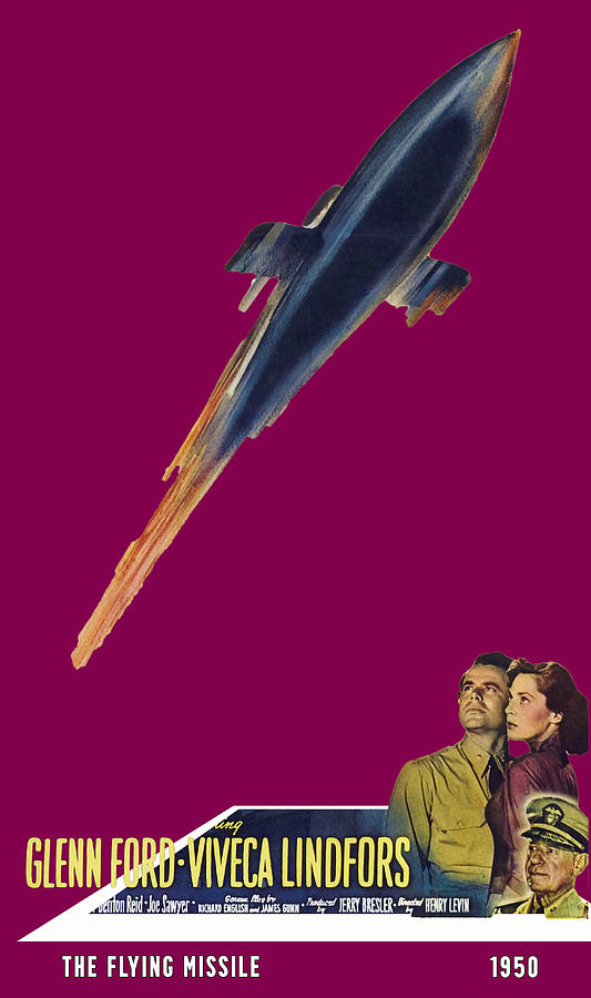 The Flying Missile, 1950 - 3d movie poster Mixed Media by Stars on Art