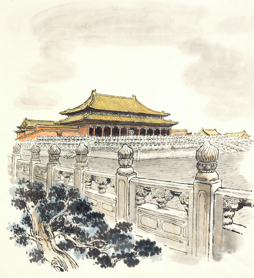 The Forbidden City Painting by Yan Bingwu