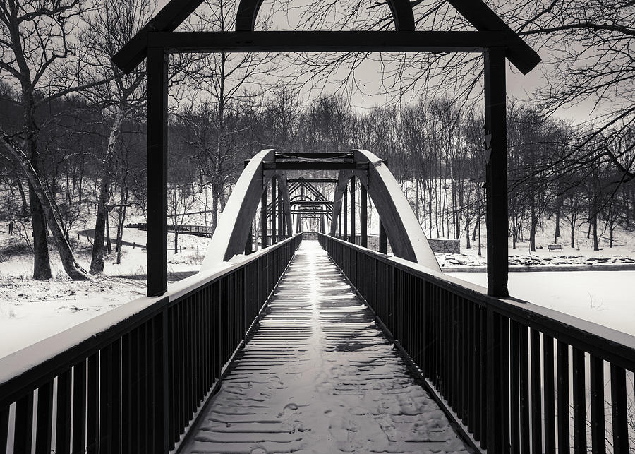 The Ford Footbridge at Winter Photograph by Jason Fink