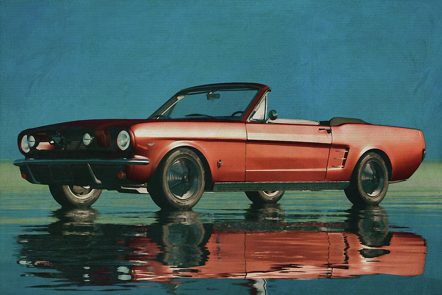 The Ford Mustang Convertible From 1964 is a Classic Car Digital Art by Jan Keteleer
