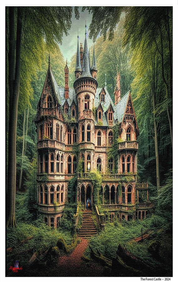 The Forest Castle II Mixed Media by Rogermike Wilson