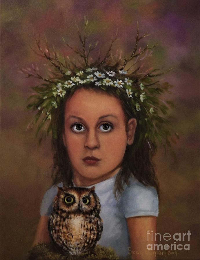 Nature Painting - The Forest Girl by Sean Conlon
