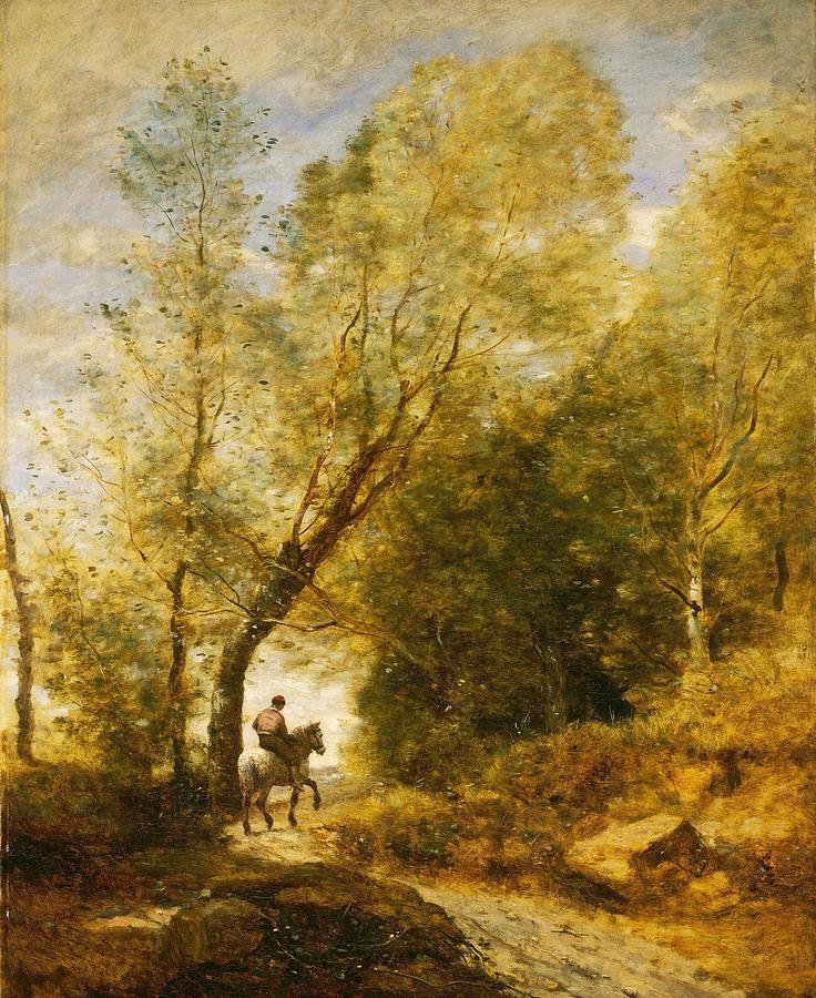 The Forest of Coubron  #2 Painting by Jean- Baptiste Camille Corot