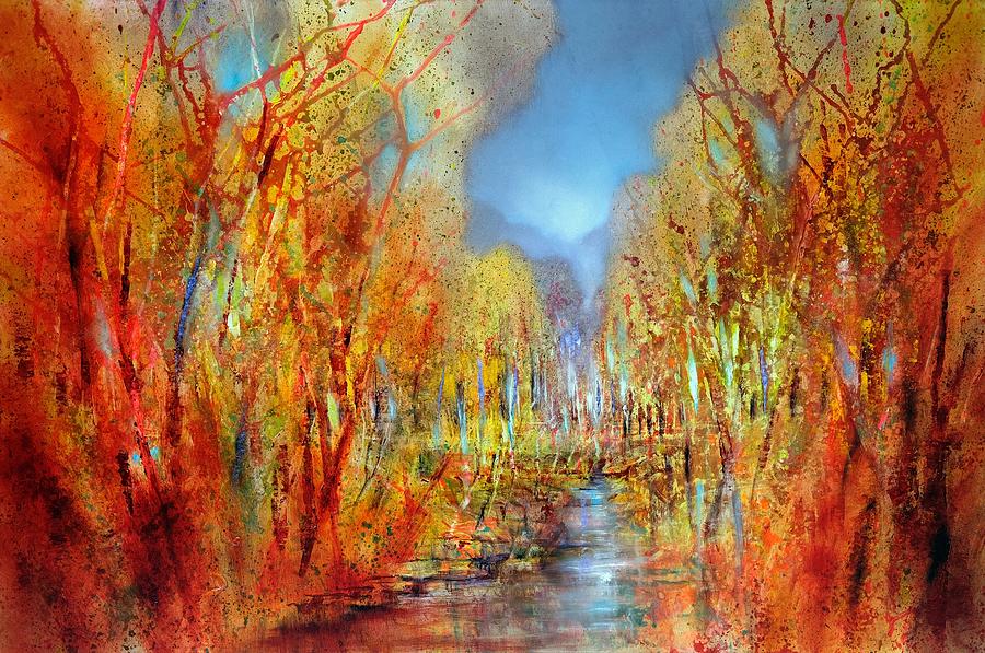 The forests colorful Painting by Annette Schmucker