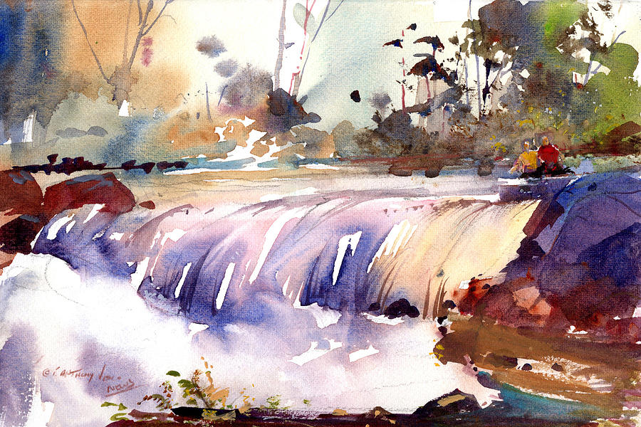 The Former Falls At Jones River Painting