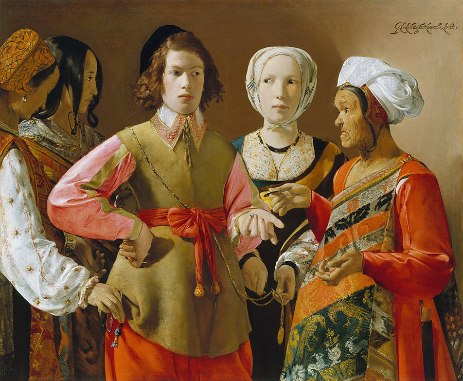 The Fortune Teller - Georges de La Tour Painting by War Is Hell Store