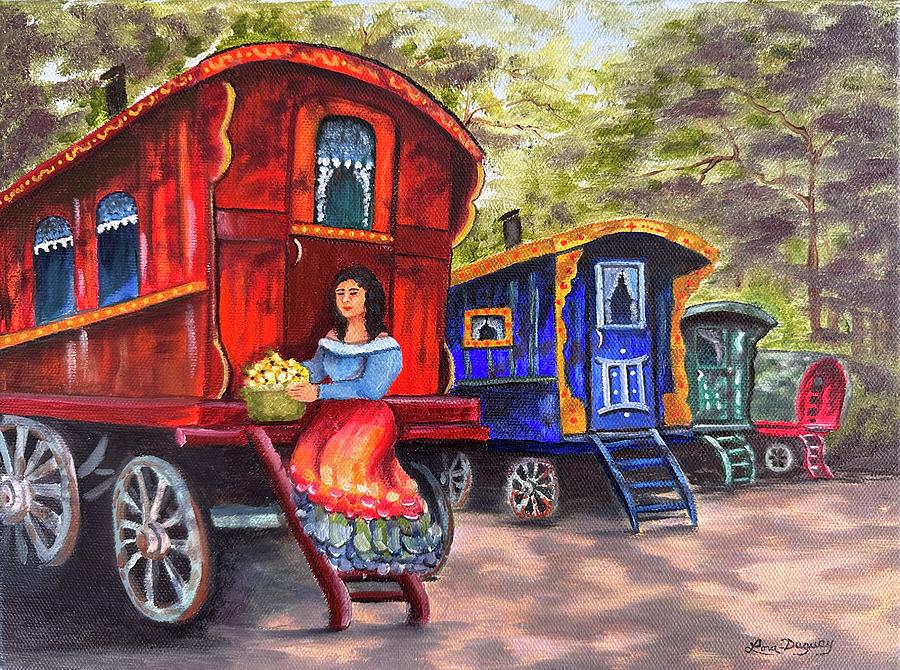The Travelers Camp Painting by Lora Duguay