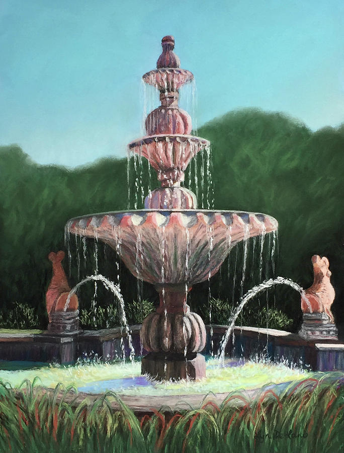 The Fountain Pastel by Lyn DeLano