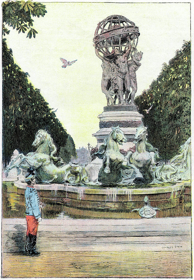 Georges Stein Painting - The fountain of the Observatory - Digital Remastered Edition by Georges Stein