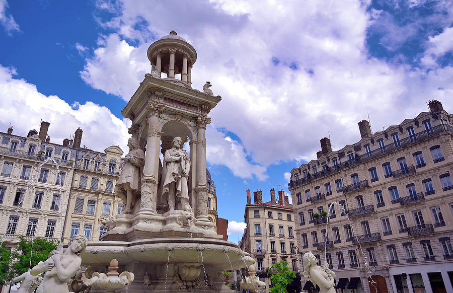 The Fountain On Place Des Jacobins In Lyon, France Photograph