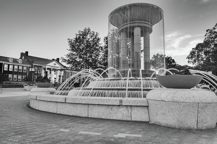The Fountain with Cary Arts Center in Background Photograph by Anthony Doudt