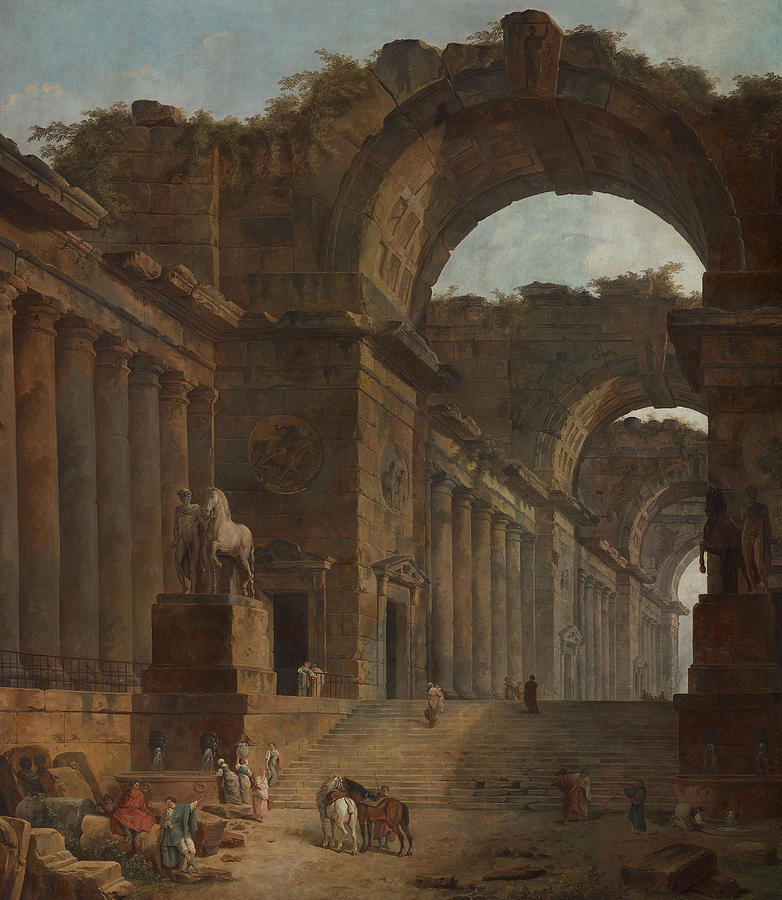 The Fountains Painting by Hubert Robert