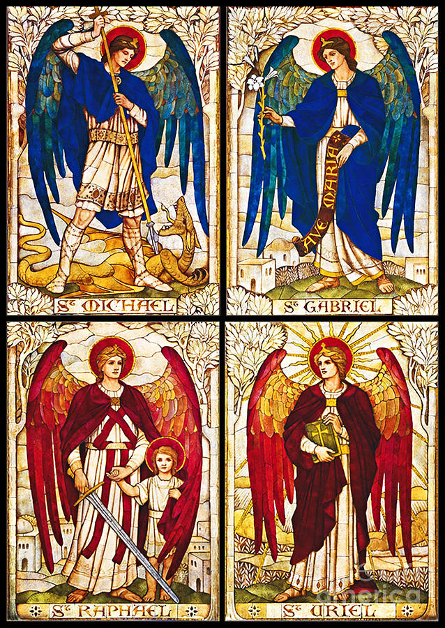 Angel Ceramic Art - The Four Archangels by Peter Ogden