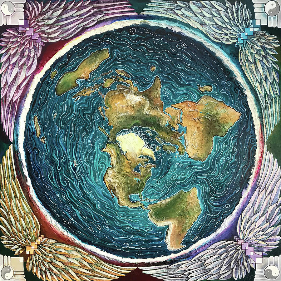 The Four Corners of Earth Painting by Kate Fortin