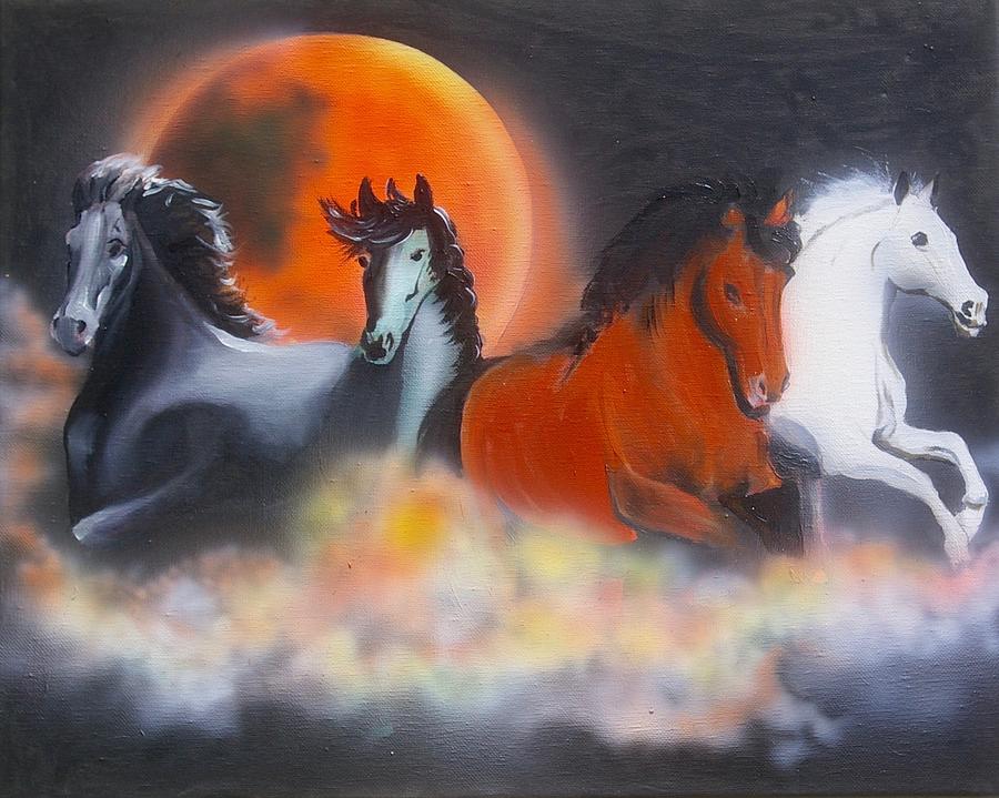 The Four Horseman Painting by Benjamin Ragland The Four Horseman Painting by Benjamin Ragland