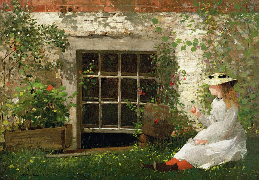 The Four-Leaf Clover by Winslow Homer Painting by Dale Kincaid The Four-Leaf Clover by Winslow Homer Painting by Dale Kincaid
