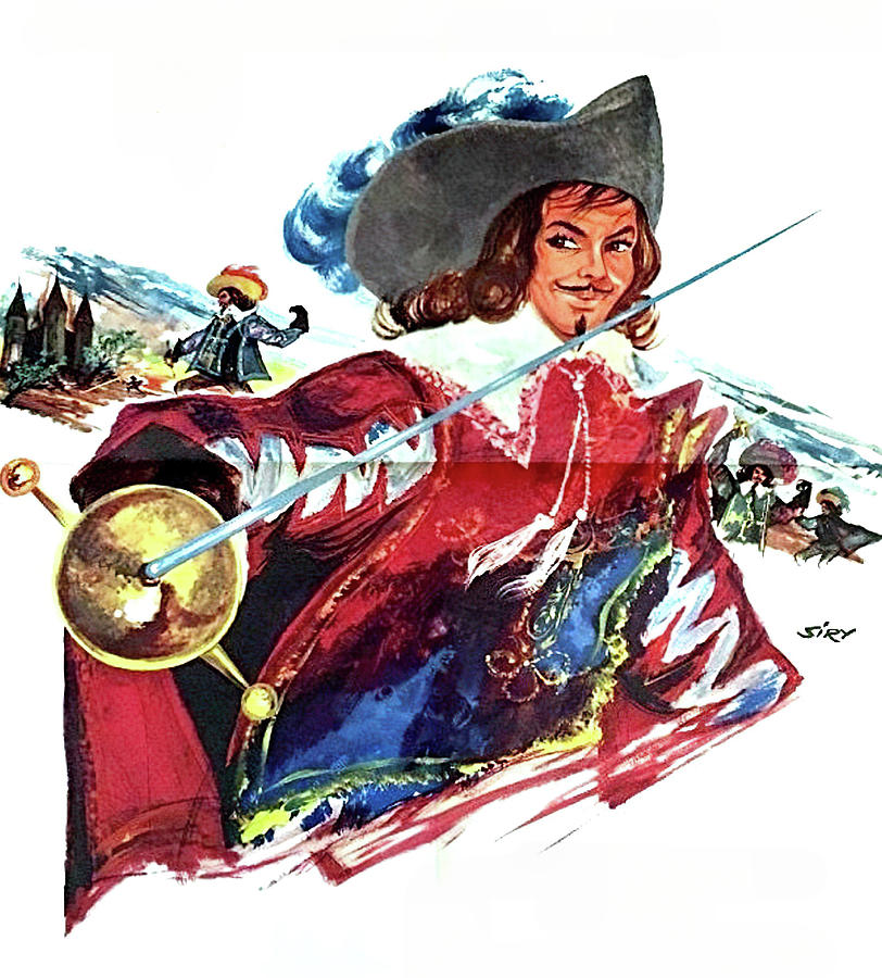 Vintage Painting - The Four Musketeers, 1963, movie poster painting by Siry by Movie World Posters