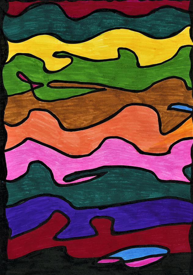 The Four Seasons Pulse of Fall Drawing by Darrell Black