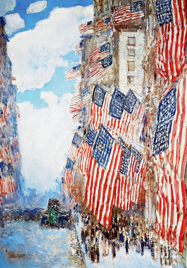 The Fourth of July 1916 by Childe Hassam Painting by Childe Hassam