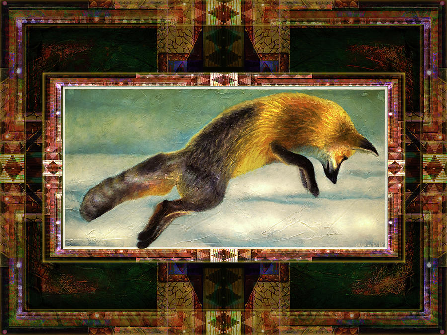 The Fox Hop II Painting by Kevin Chasing Wolf Hutchins