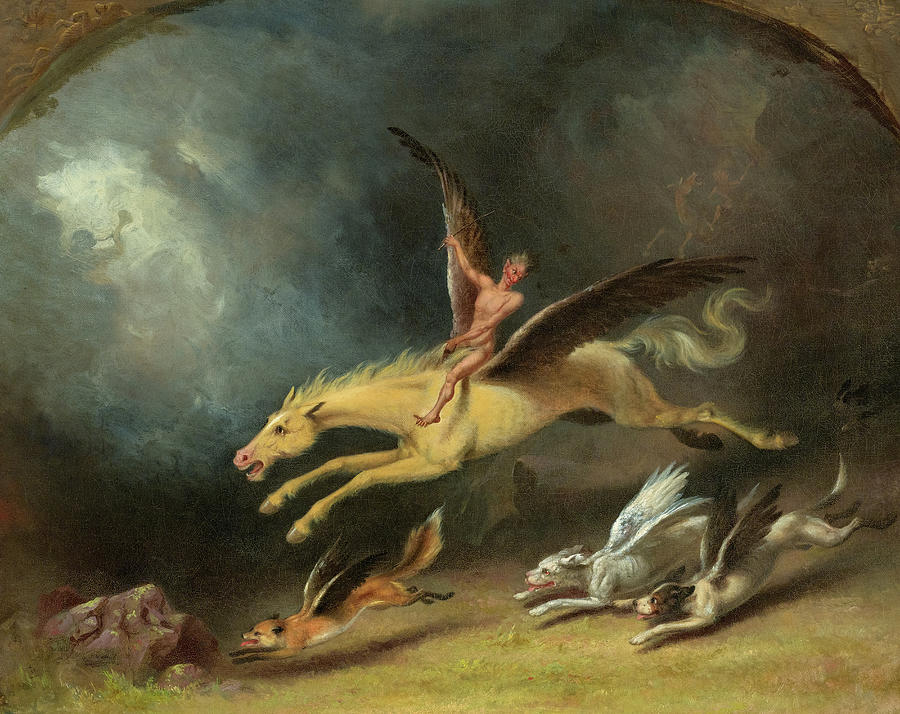 Dog Painting - The Fox Hunters Dream, 1859 by William Holbrook Beard