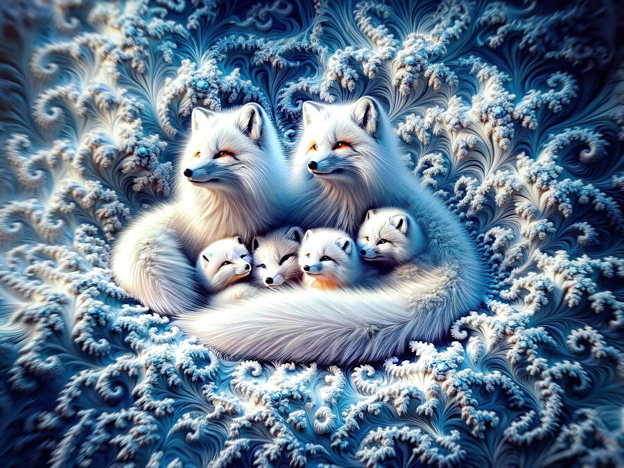 The Foxes of Fractal Valley Digital Art by Bill And Linda Tiepelman
