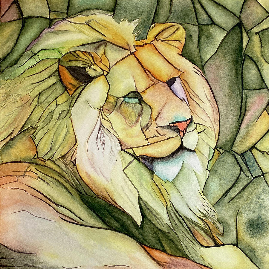 Wildlife Painting - The Fractured King by Sonja Jones