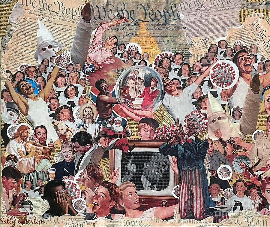 The Fractured State of Our Union Mixed Media by Sally Edelstein