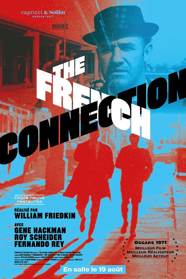 Gene Hackman Mixed Media - The French Connection, with Gene Hackman, 1971 by Movie World Posters