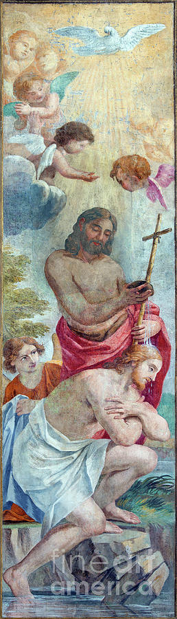The Fresco Of The Baptism Of Christ Photograph