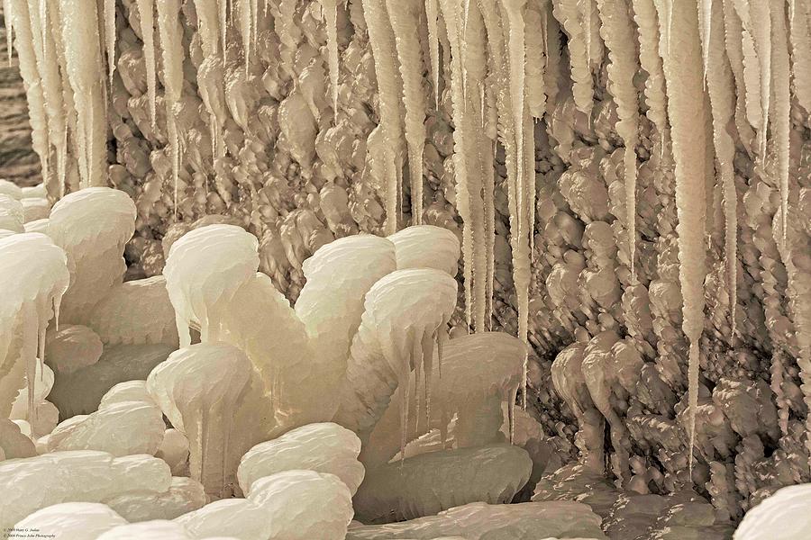 Waterfall Photograph - The Frozen Sculptures Of Niagara - 1 by Hany J