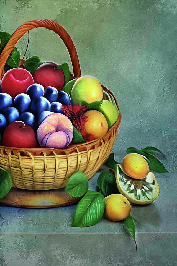 The Fruit Basket Digital Art by Reynaldo Williams