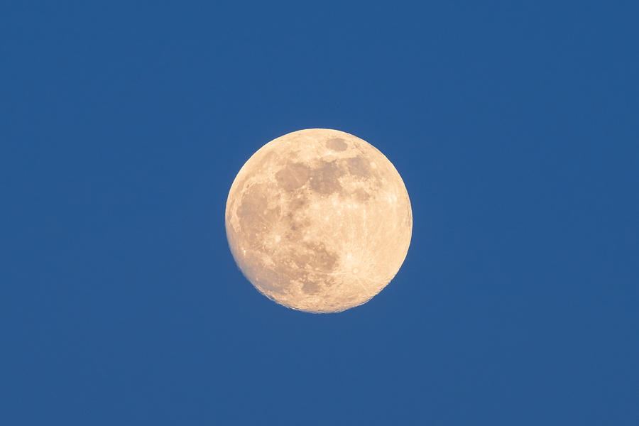 The Full Moon at Twilight Photograph by Alexios Ntounas