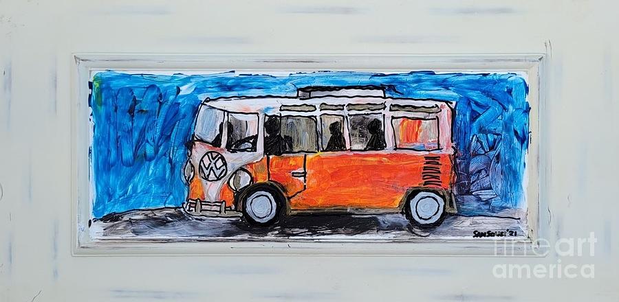 The Funky Bus Painting by Mark SanSouci