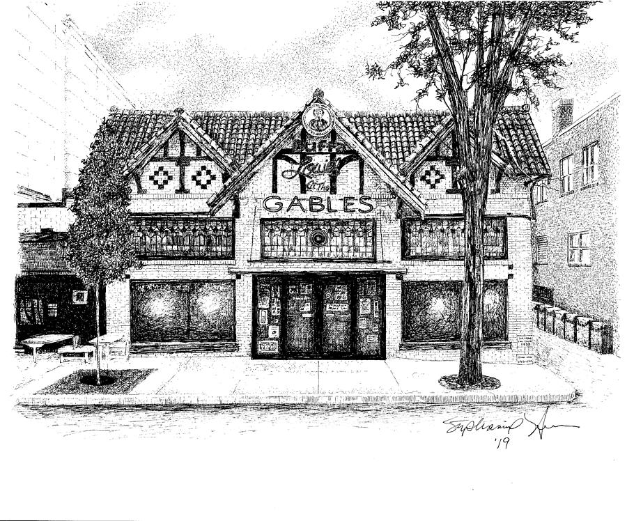 The Gables Building, Now Buffalouies, Indiana University, Bloomington, Indiana Drawing by Stephanie Huber