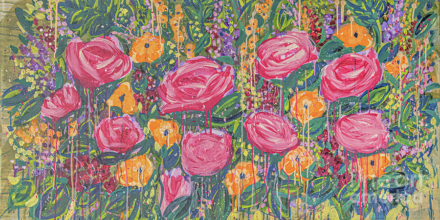 English Garden Painting - The Garden by Amanda Armstrong English Garden Painting - The Garden by Amanda Armstrong