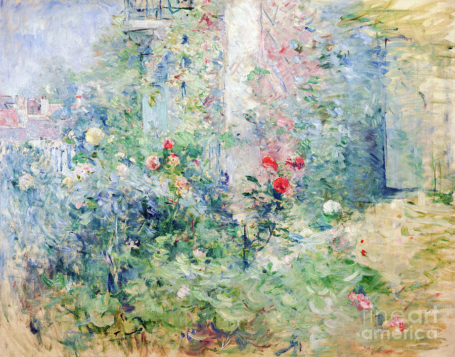 The Garden at Bougival Remastered Painting by Berthe Morisot