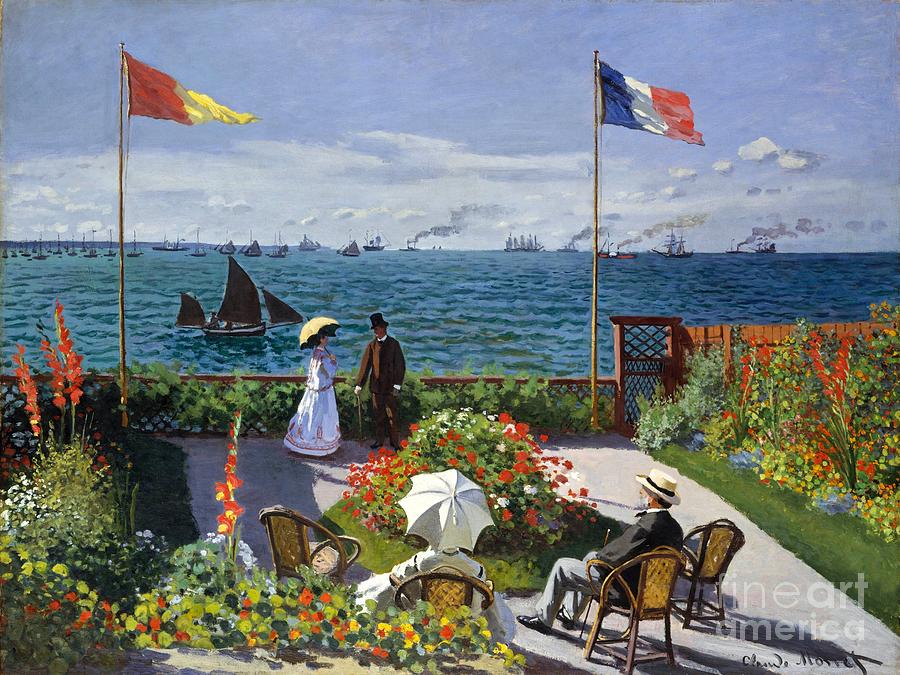 The Garden at Sainte-Adresse Painting by Claude Monet